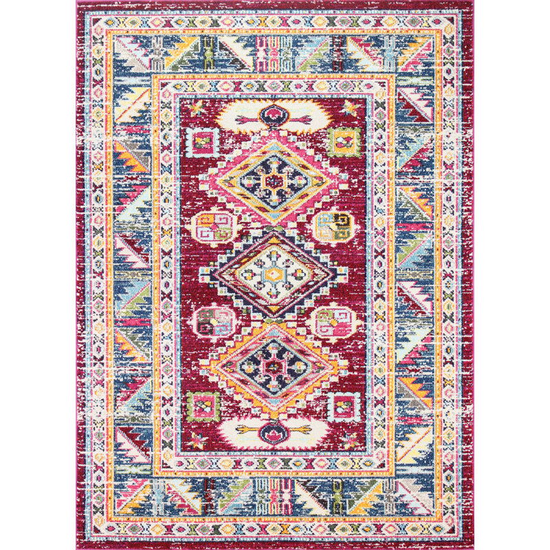 World Menagerie Chunn Red/Blue/Yellow Area Rug & Reviews Wayfair